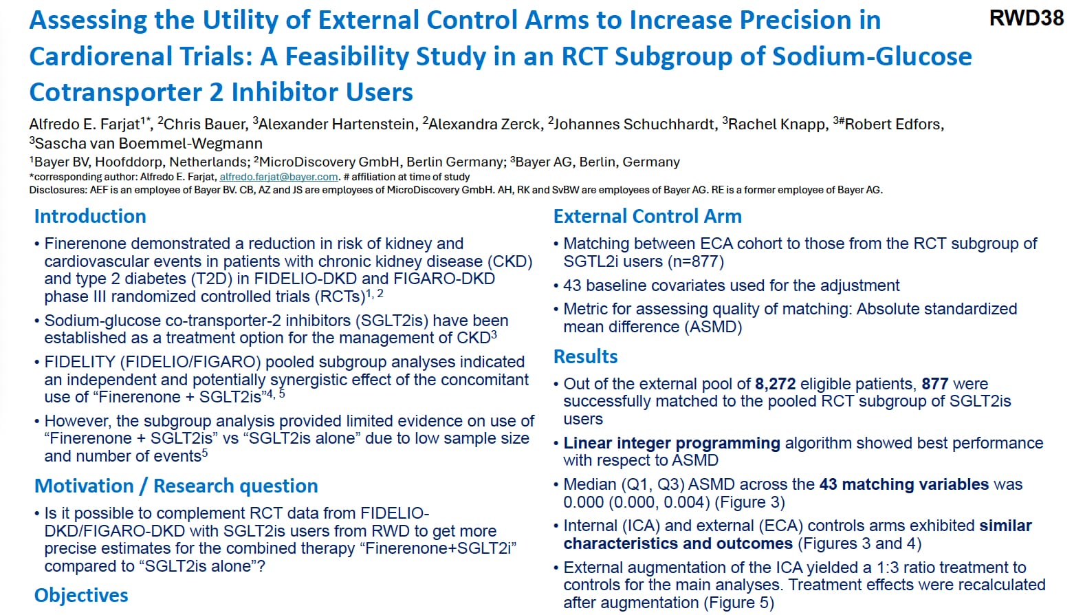 Assessing the Utility of External Control Arms to Increase Precision in Cardiorenal Trials - A Feasibility Study in an RCT Subgroup of Sodium-Glucose Cotransporter 2 Inhibitor Users