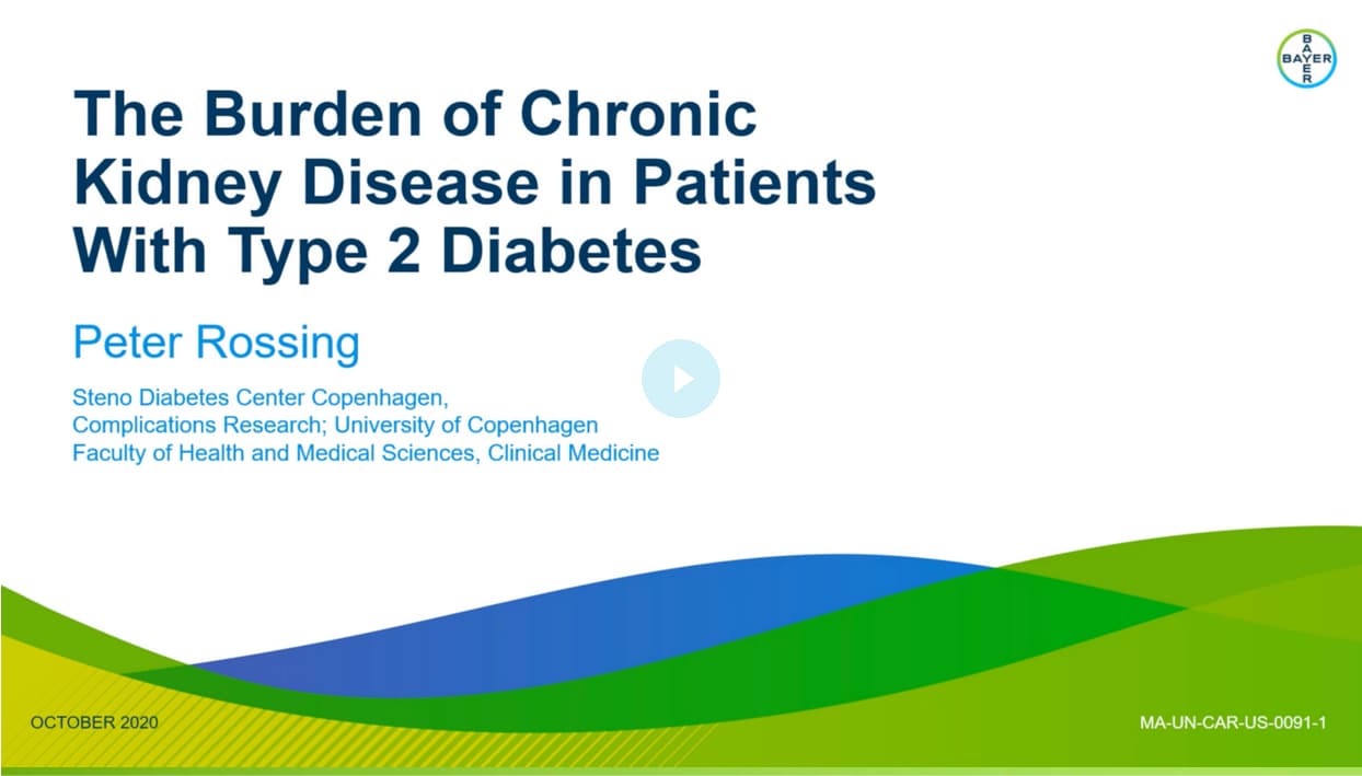 Video thumbnail of the burden of chronic kidney disease in patients with type 2 diabetes