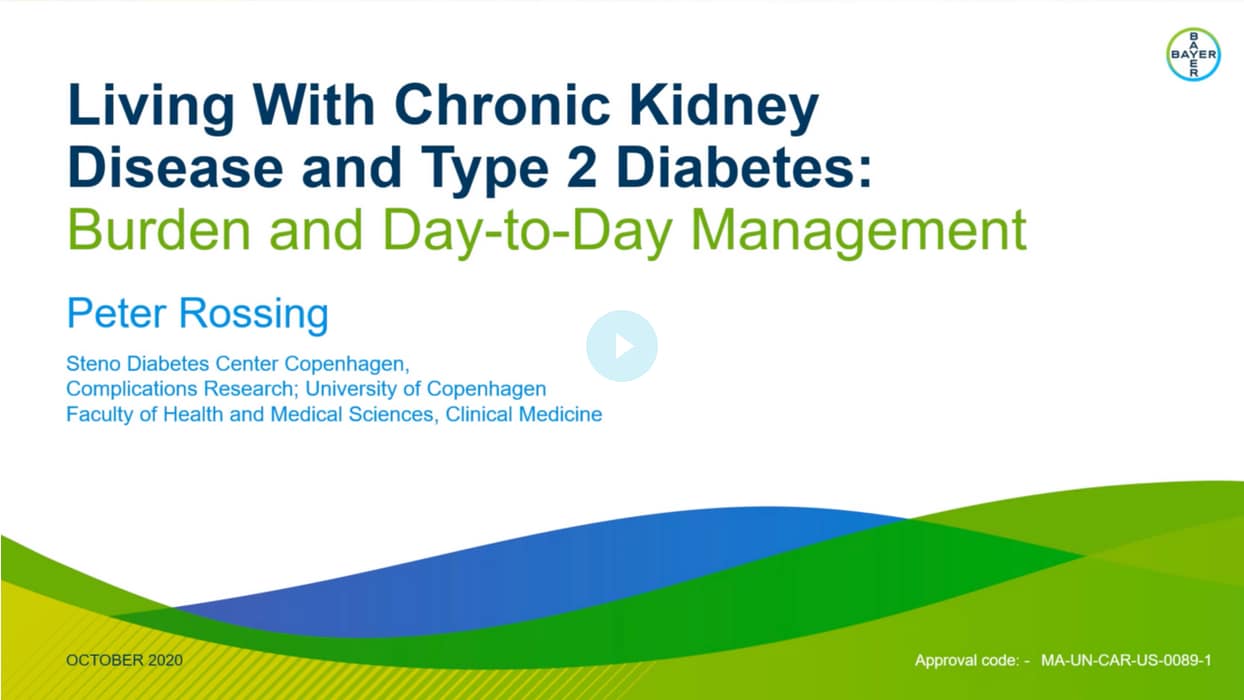 Video thumbnail of living with chronic kidney disease and type 2 diabetes focusing on burden and day-to-day management