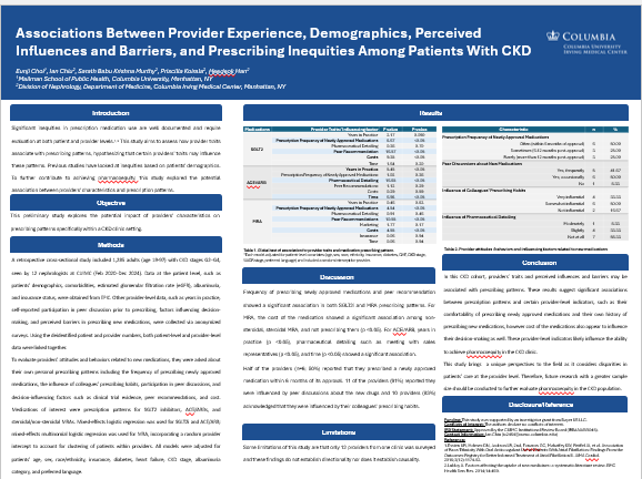 Poster presenting the efficacy and safety of finerenone in patients with cancer: A FIDELITY subgroup analysis