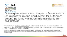 Thomas Eissing -  Dose-Exposure-Response Analysis of Finerenone on Serum Potassium and Cardiovascular OutcomesAmong Patients with Heart Failure: Insights from FINEARTS-HF